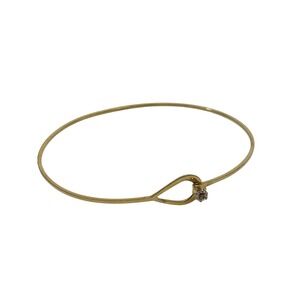 Avon‎ Vintage Gold Tone Rhinestone Teardrop Bypass Bangle Bracelet
